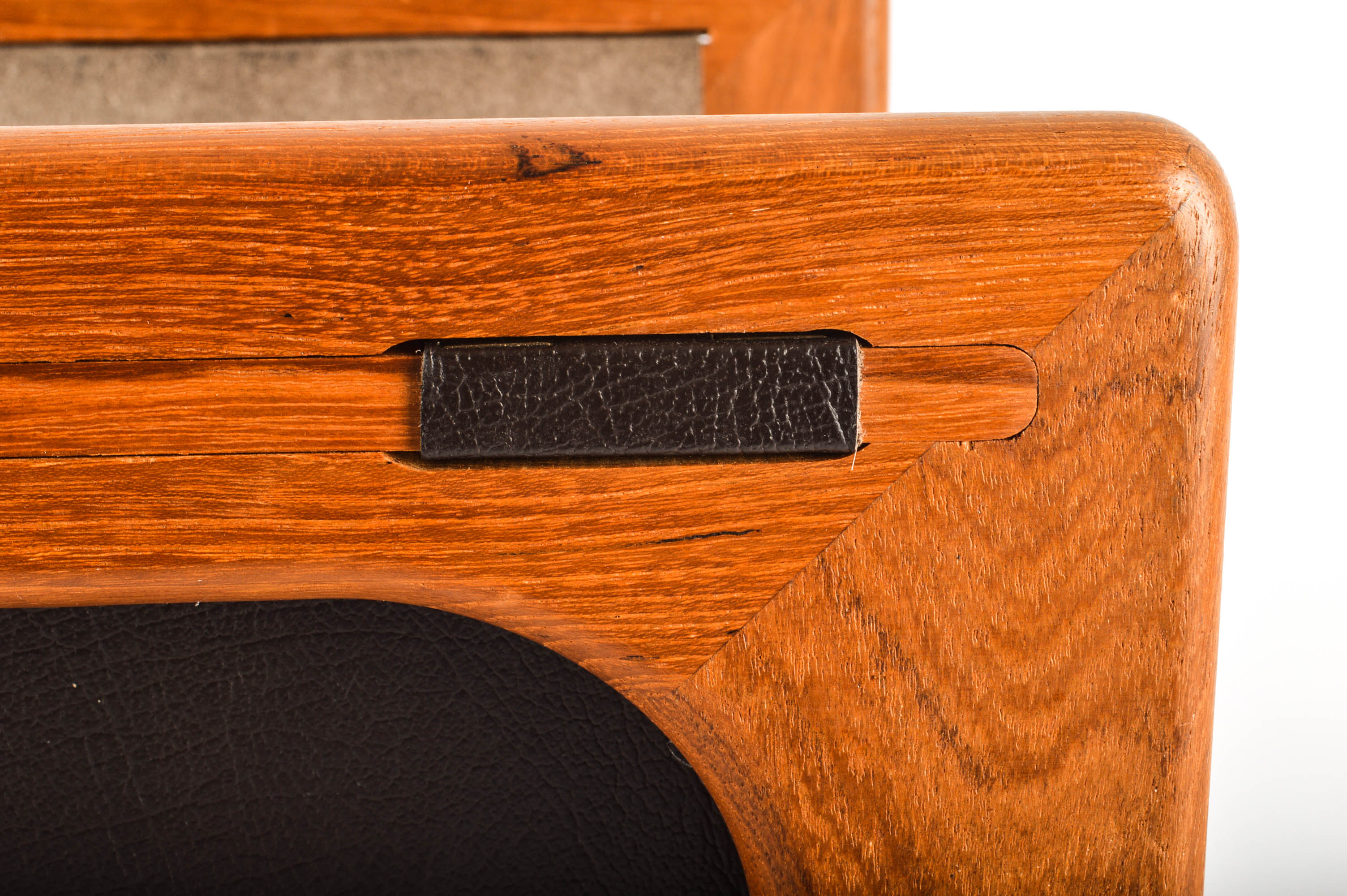 Danish Modern Salin Møbler Teak and Leather Magazine Rack