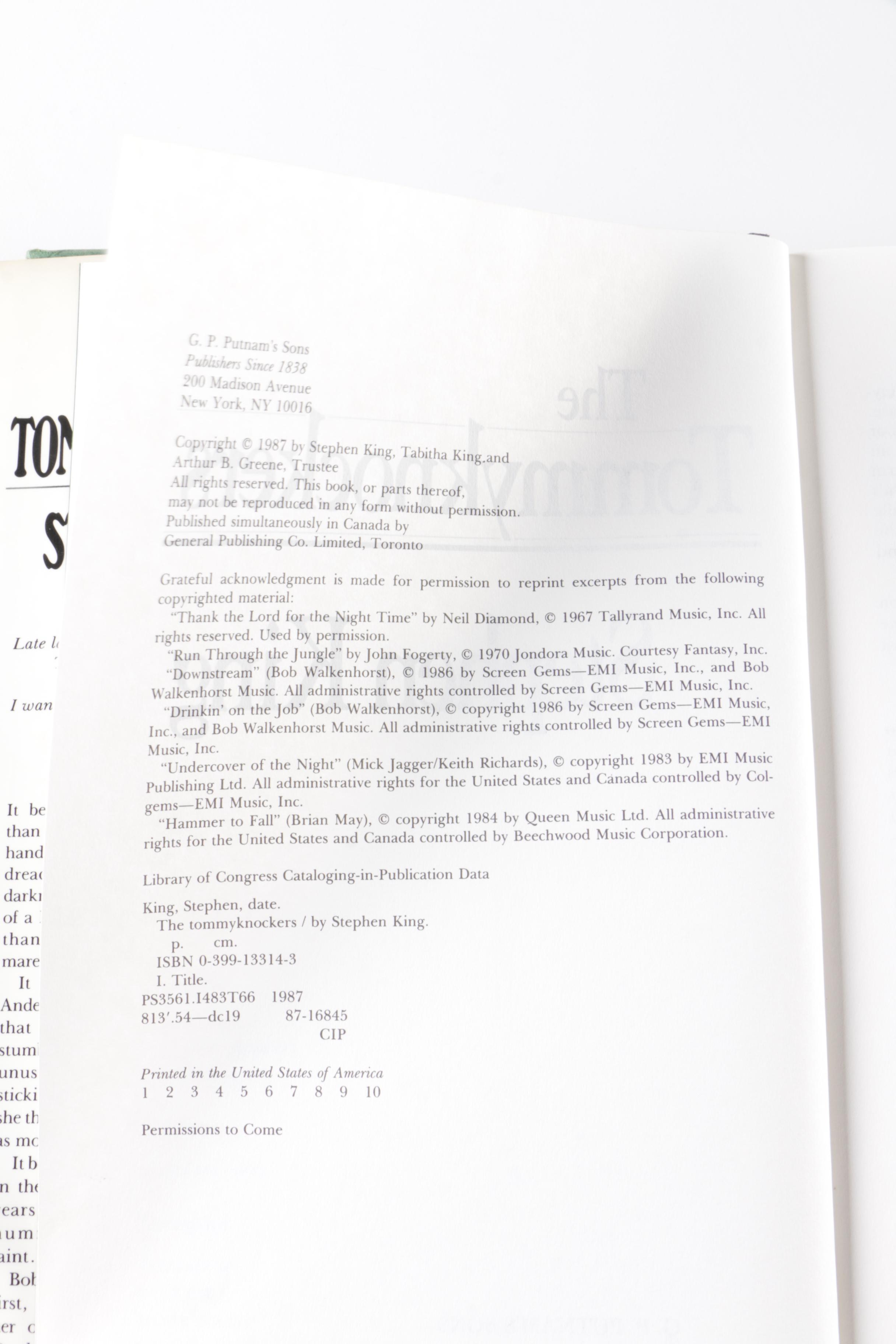 First and Early Edition Stephen King Books