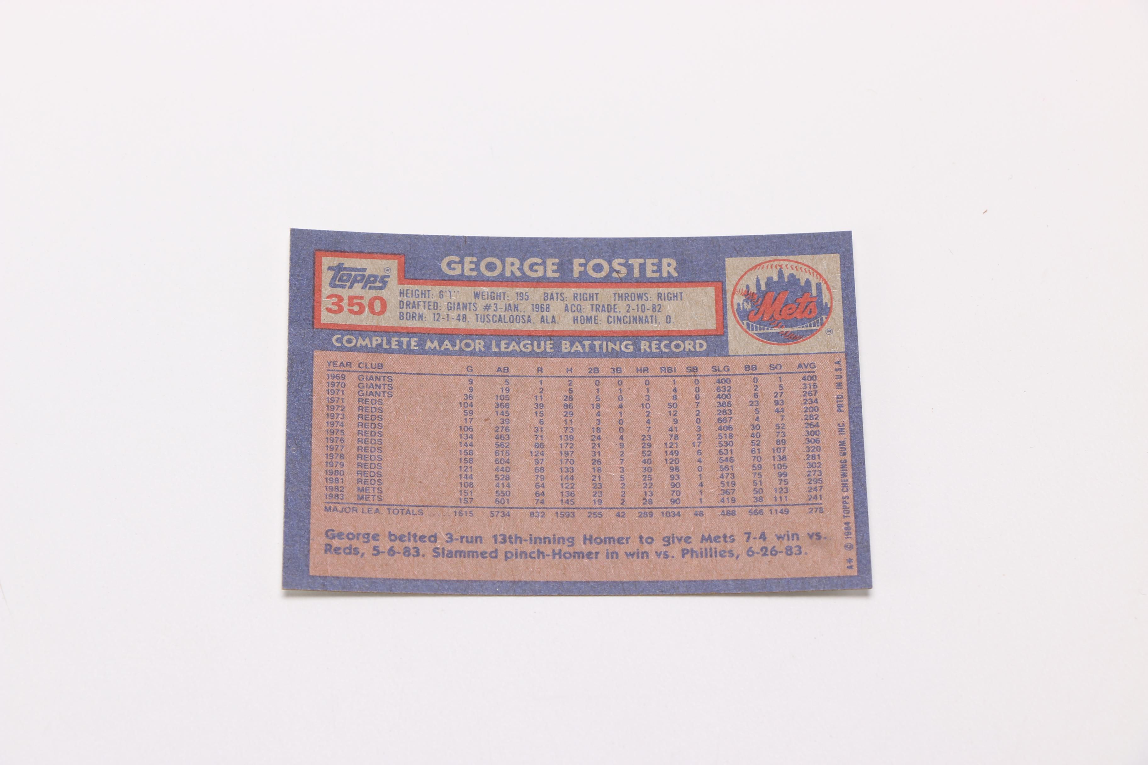 Complete 1984 Topps Baseball Card Set