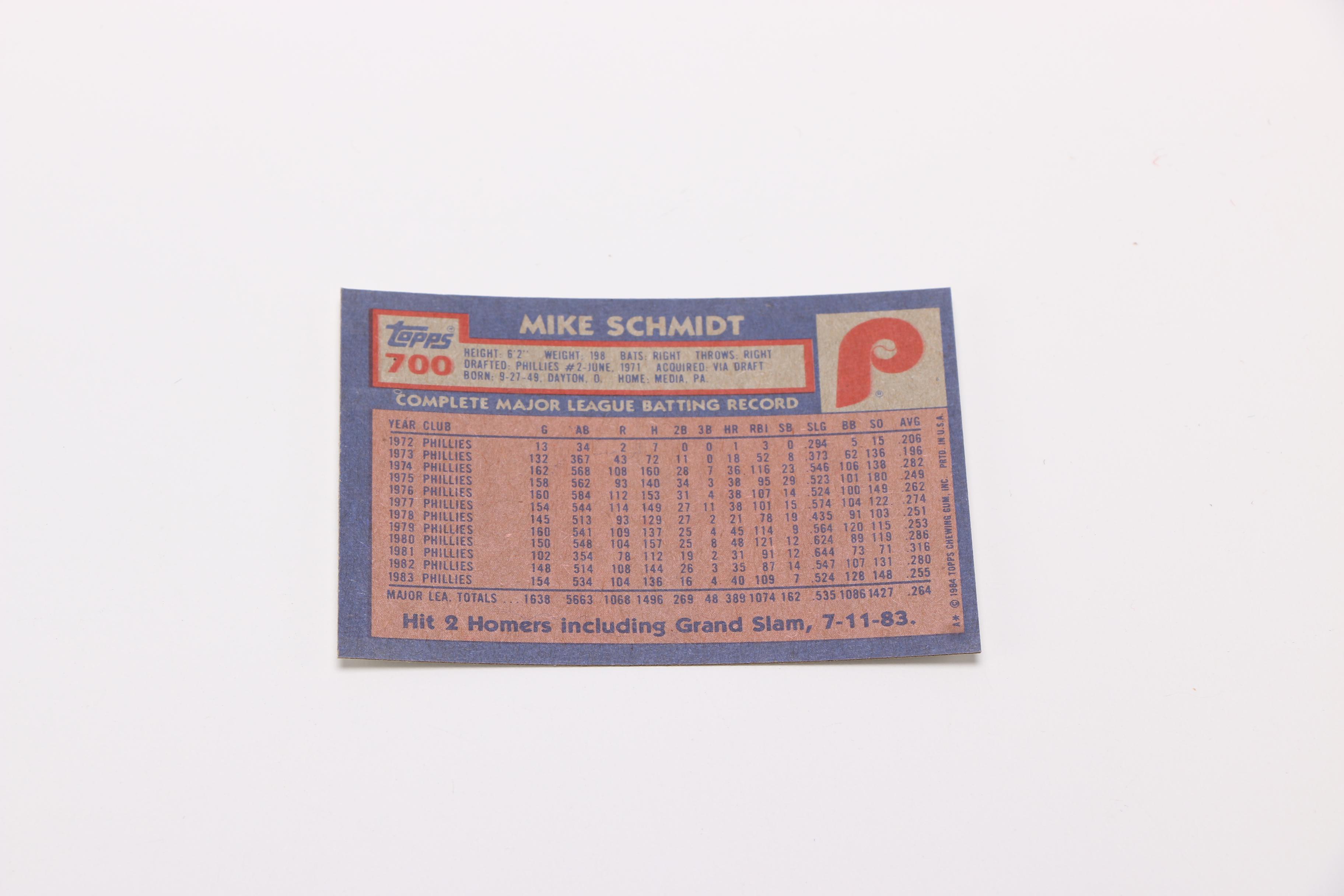 Complete 1984 Topps Baseball Card Set