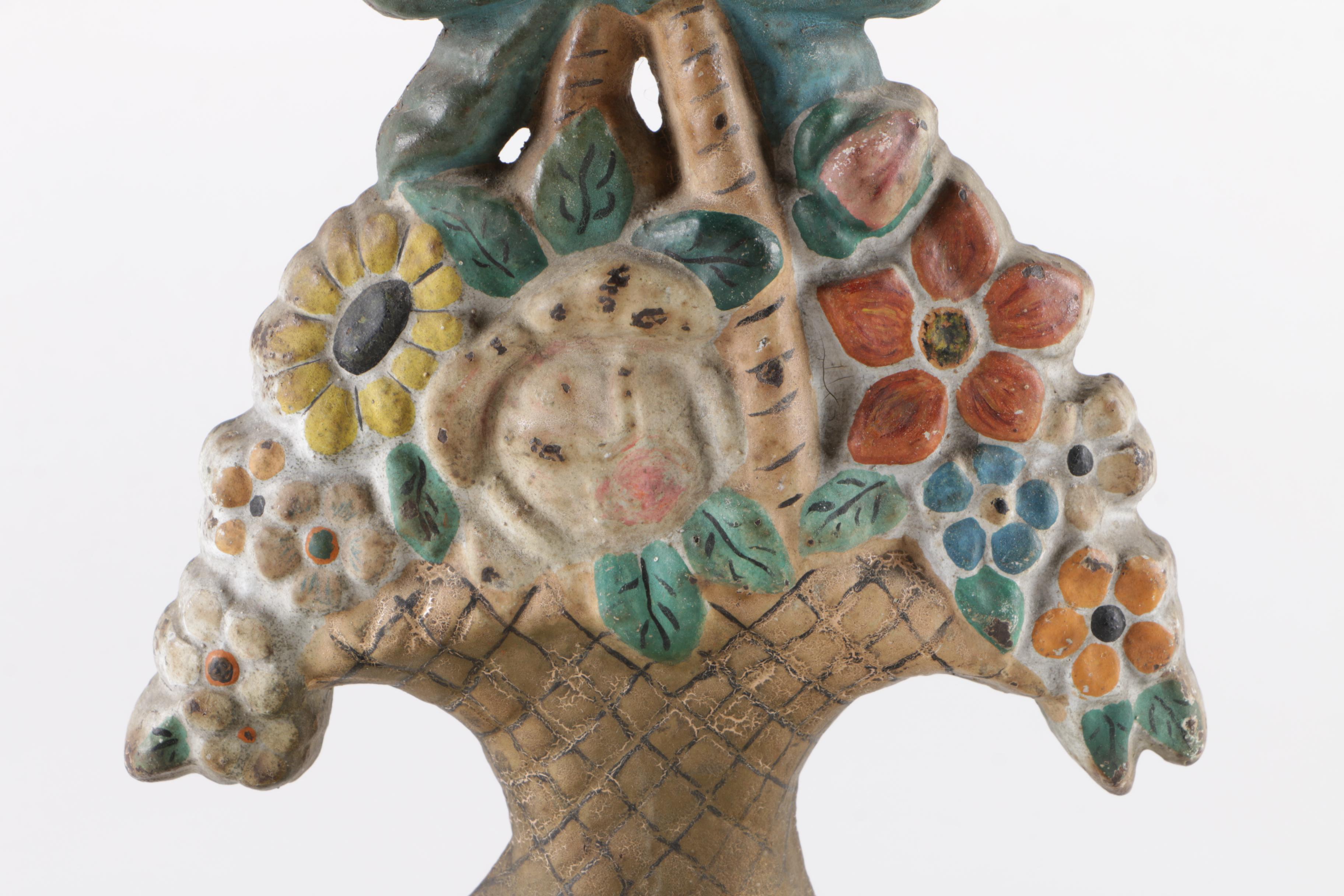 Cast Iron Floral Door Stopper