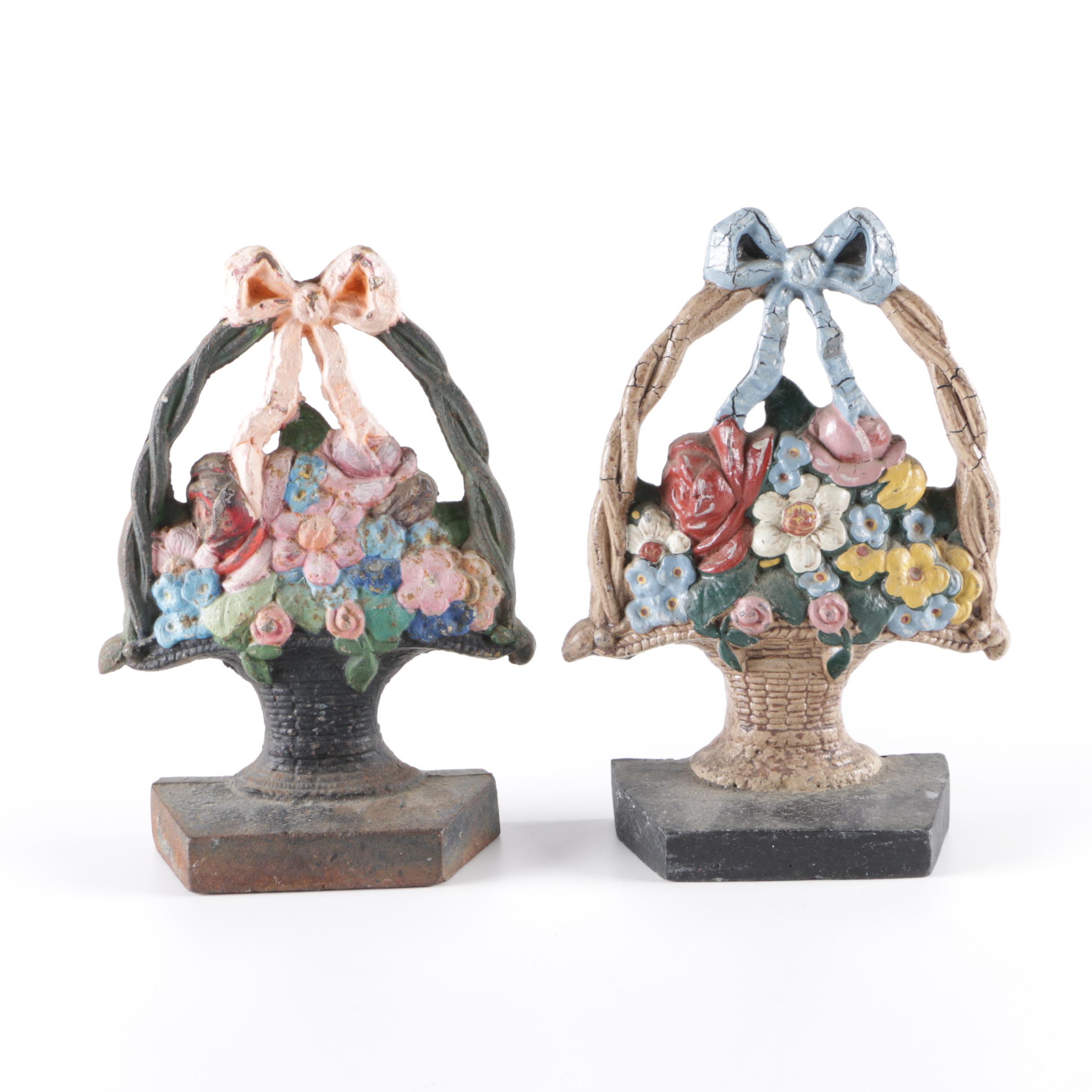 Pair of  Floral Door Stoppers with Bows