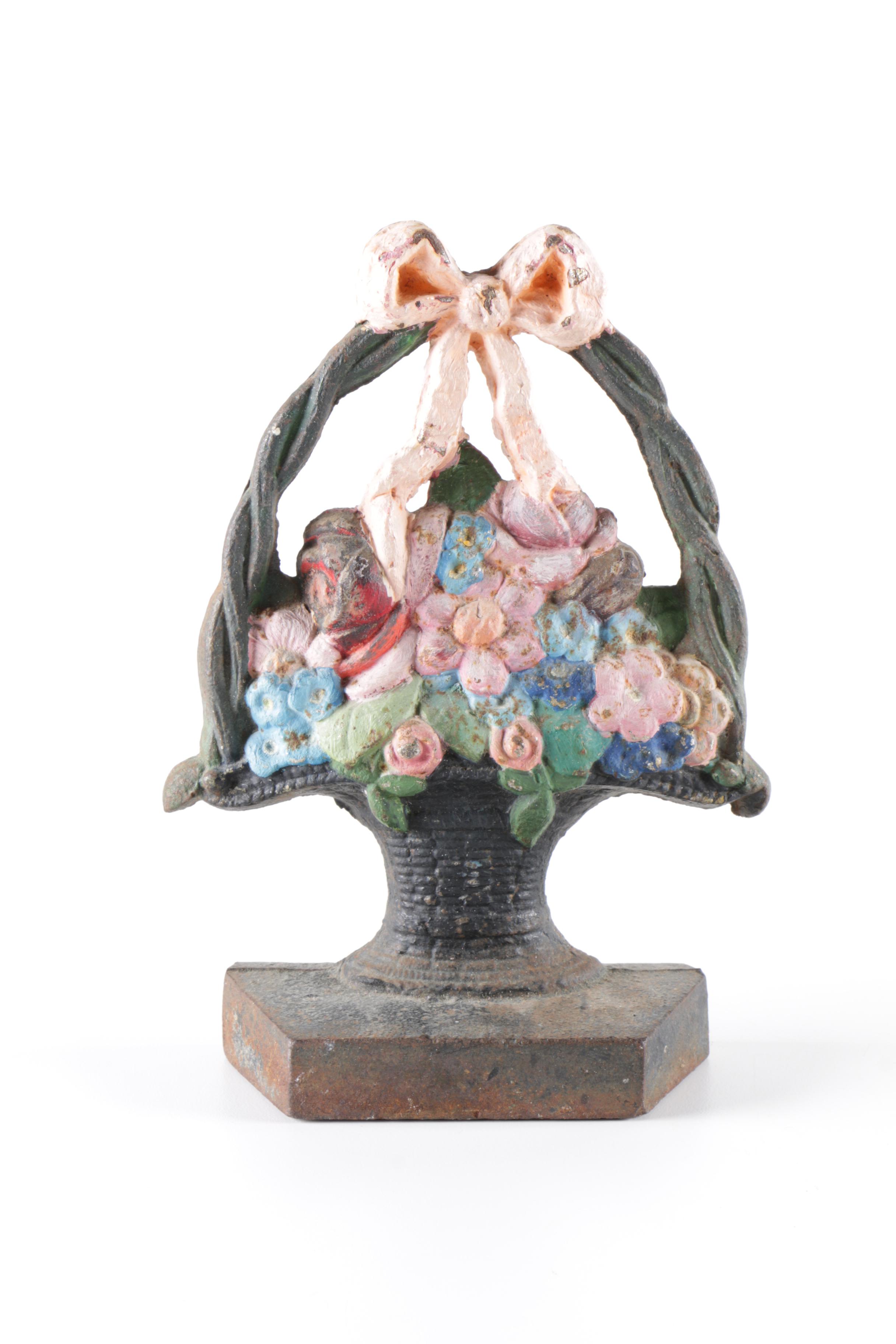 Pair of  Floral Door Stoppers with Bows