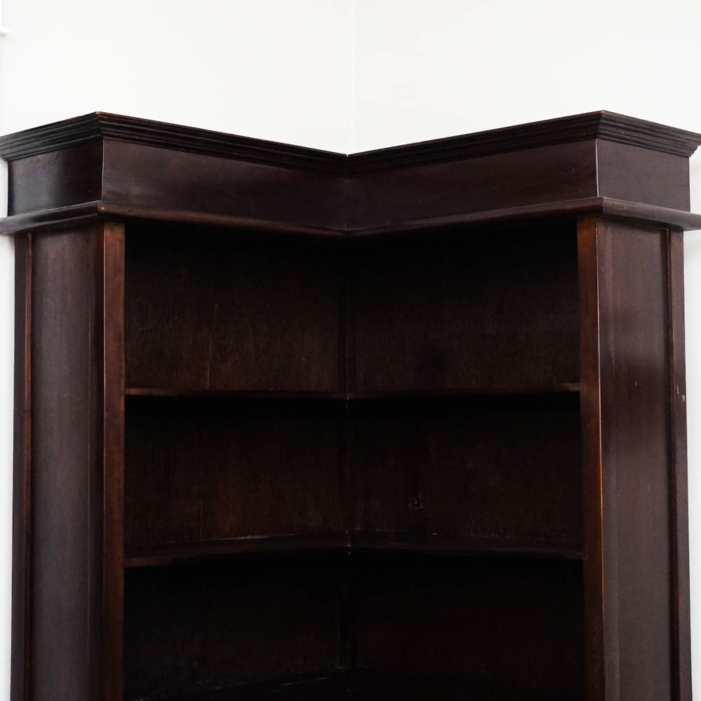 Vintage Dark Cherry Corner Cabinet