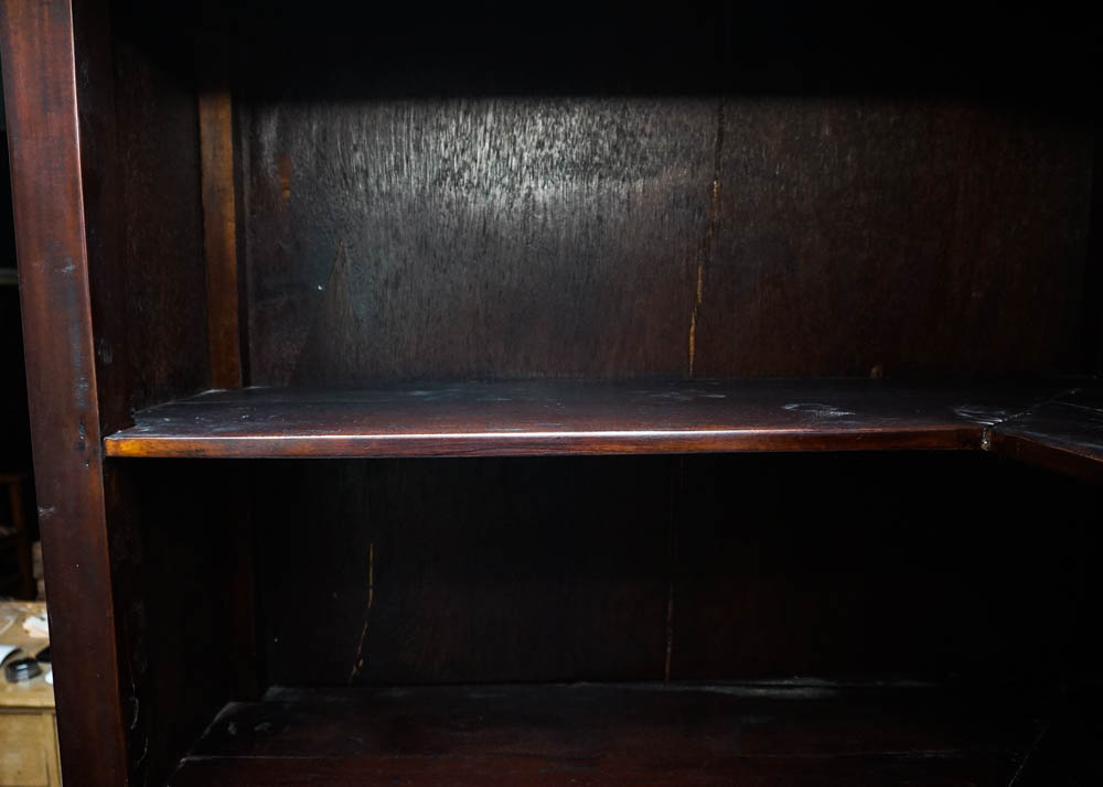 Vintage Dark Cherry Corner Cabinet