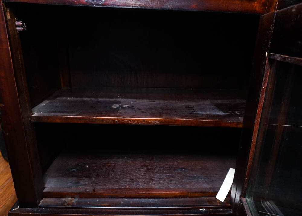 Vintage Dark Cherry Corner Cabinet