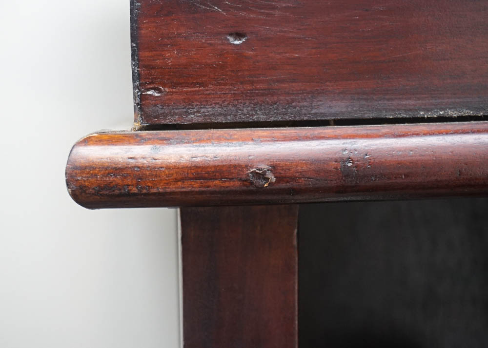 Vintage Dark Cherry Corner Cabinet