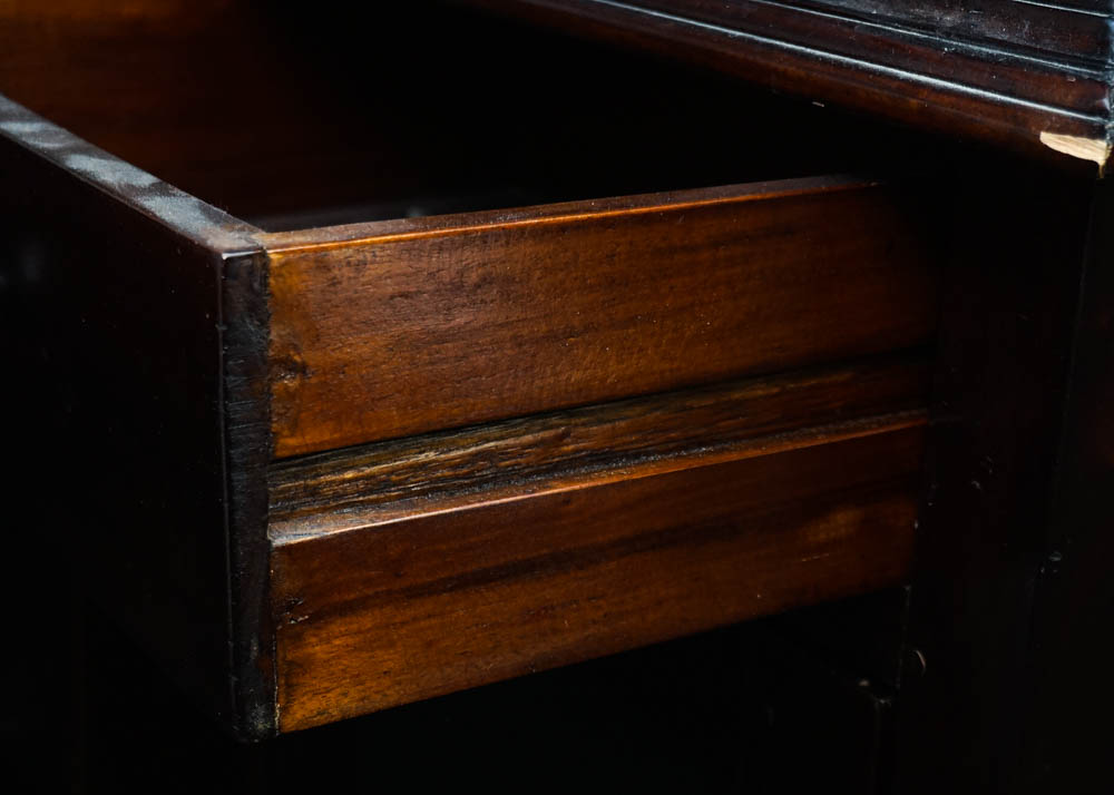 Vintage Dark Cherry Corner Cabinet
