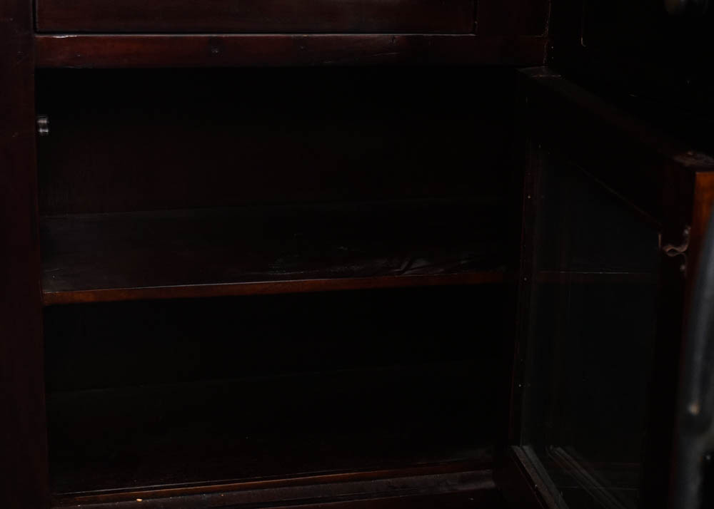 Vintage Dark Cherry Corner Cabinet