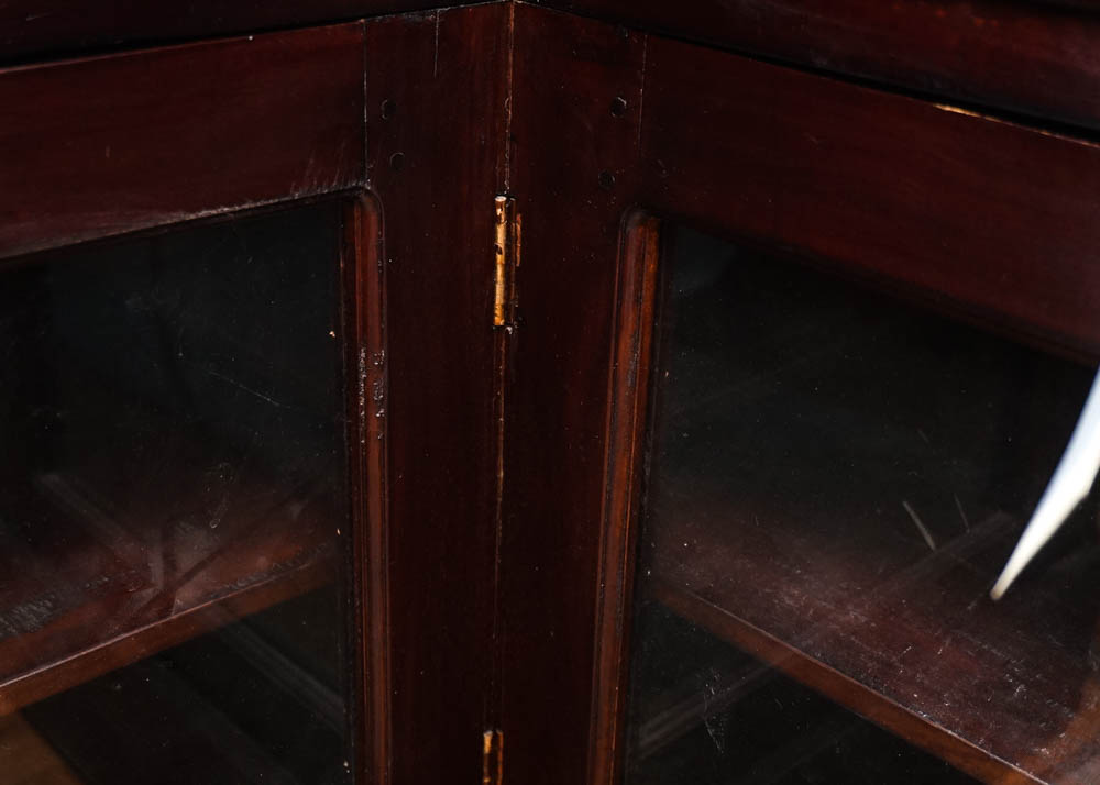 Vintage Dark Cherry Corner Cabinet