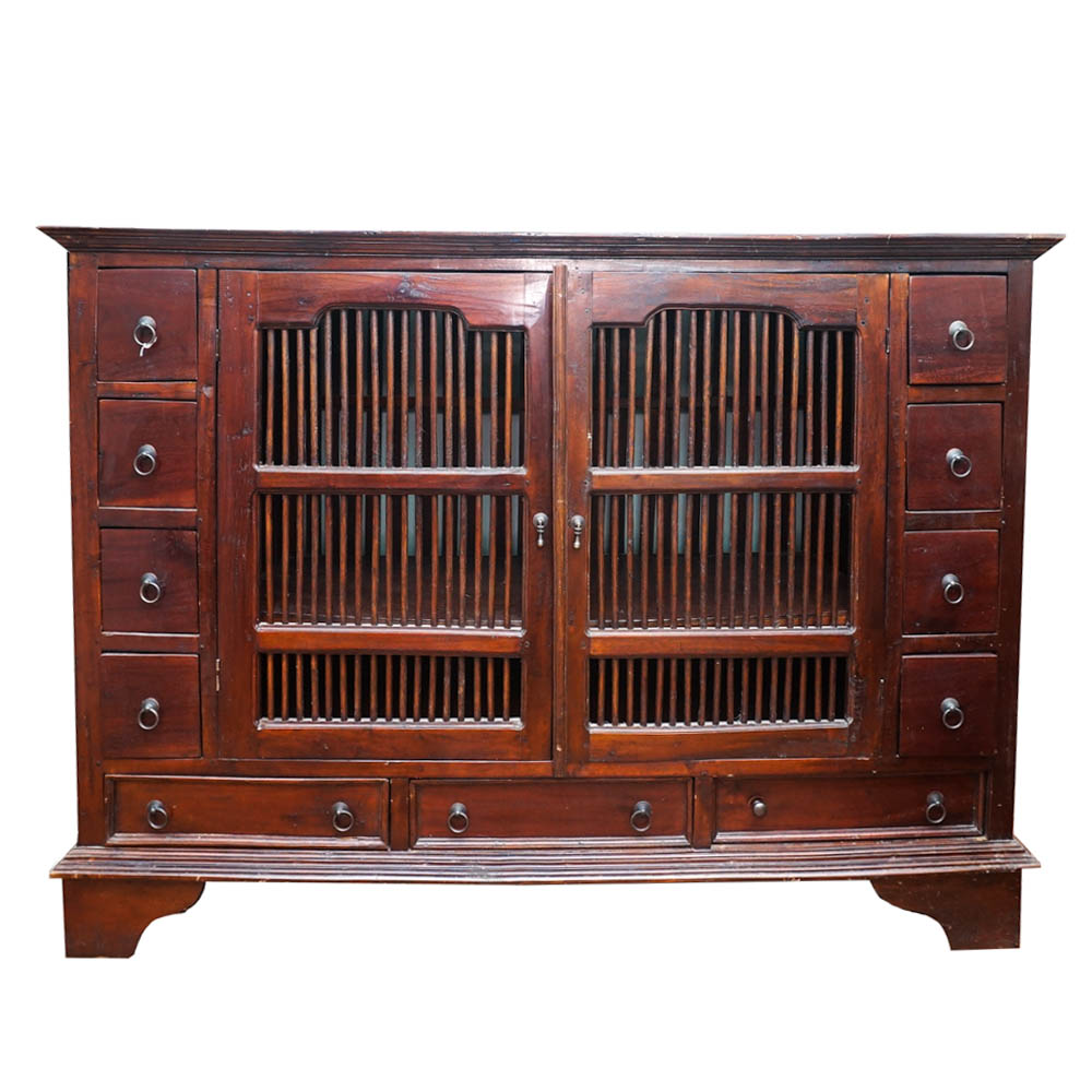 Wooden Apothecary Style Cabinet