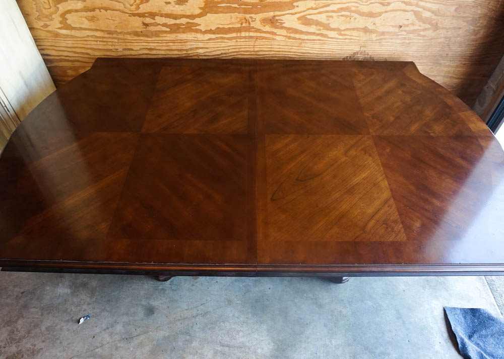 Vintage Double Pedestal Dining Table by Walter of Wabash