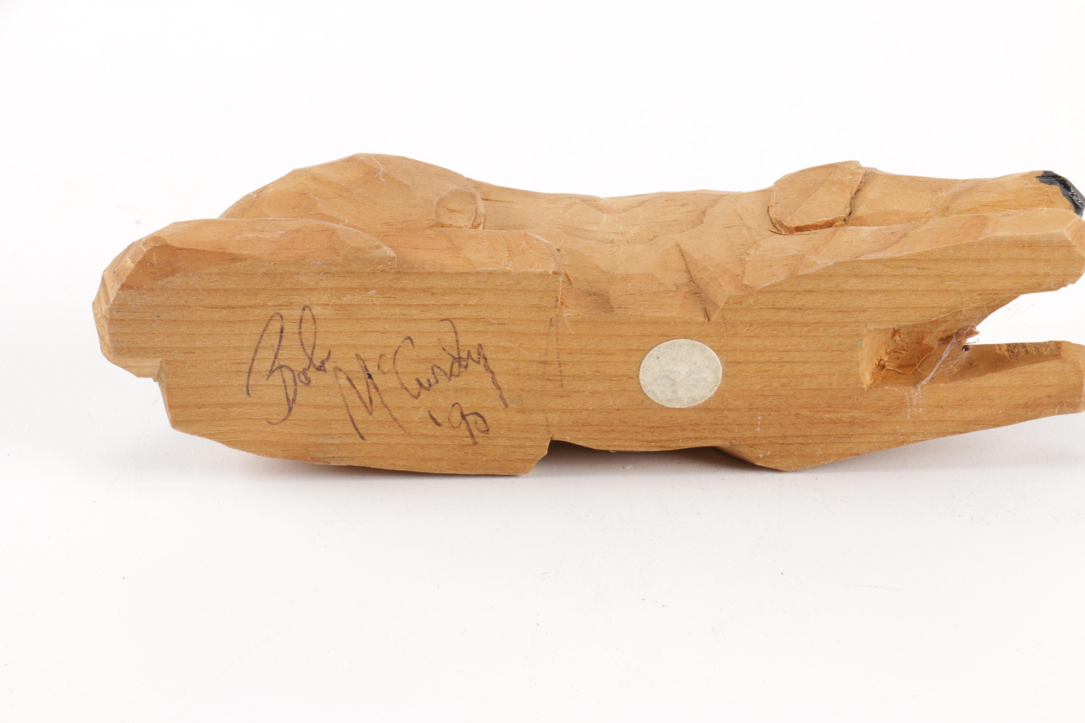 Carved Wooden Animal Figurines