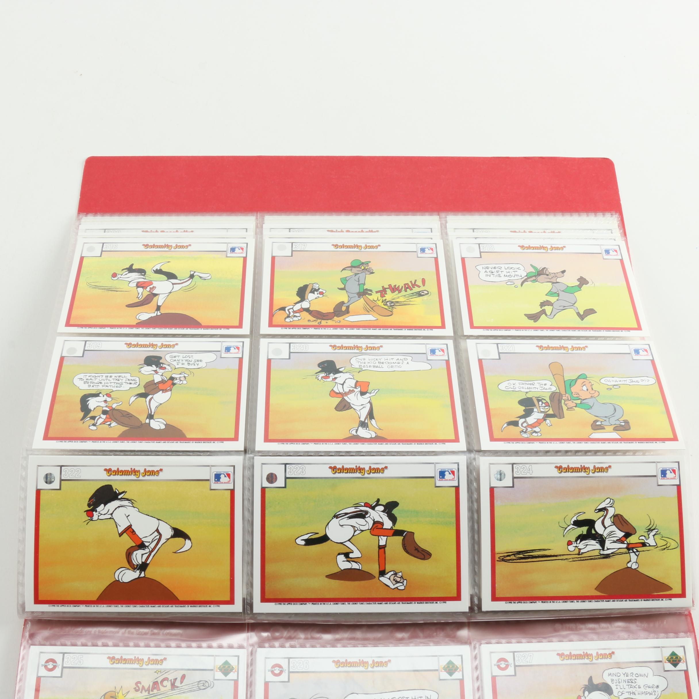 Collection of MLB Looney Tunes Trading Cards