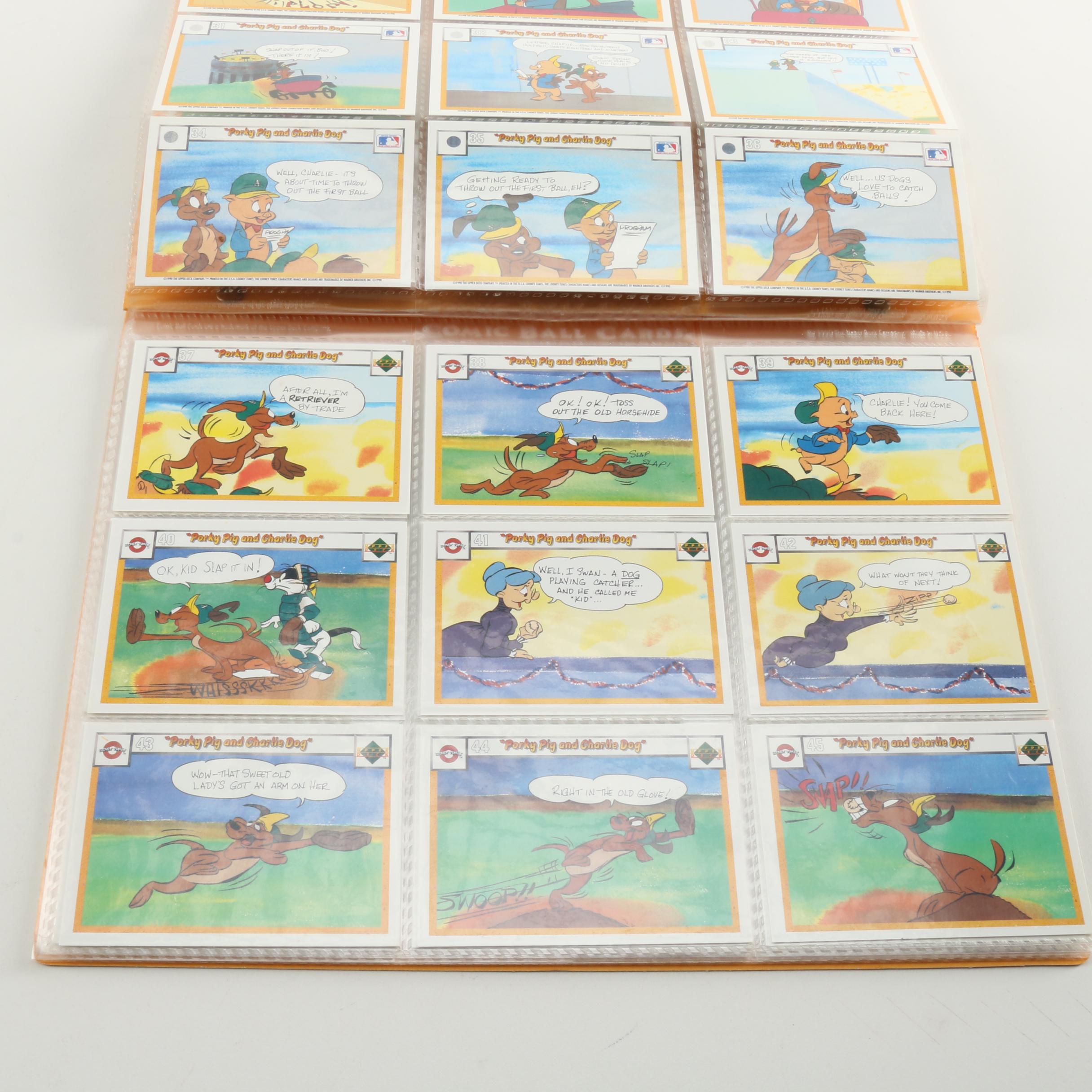 Collection of MLB Looney Tunes Trading Cards