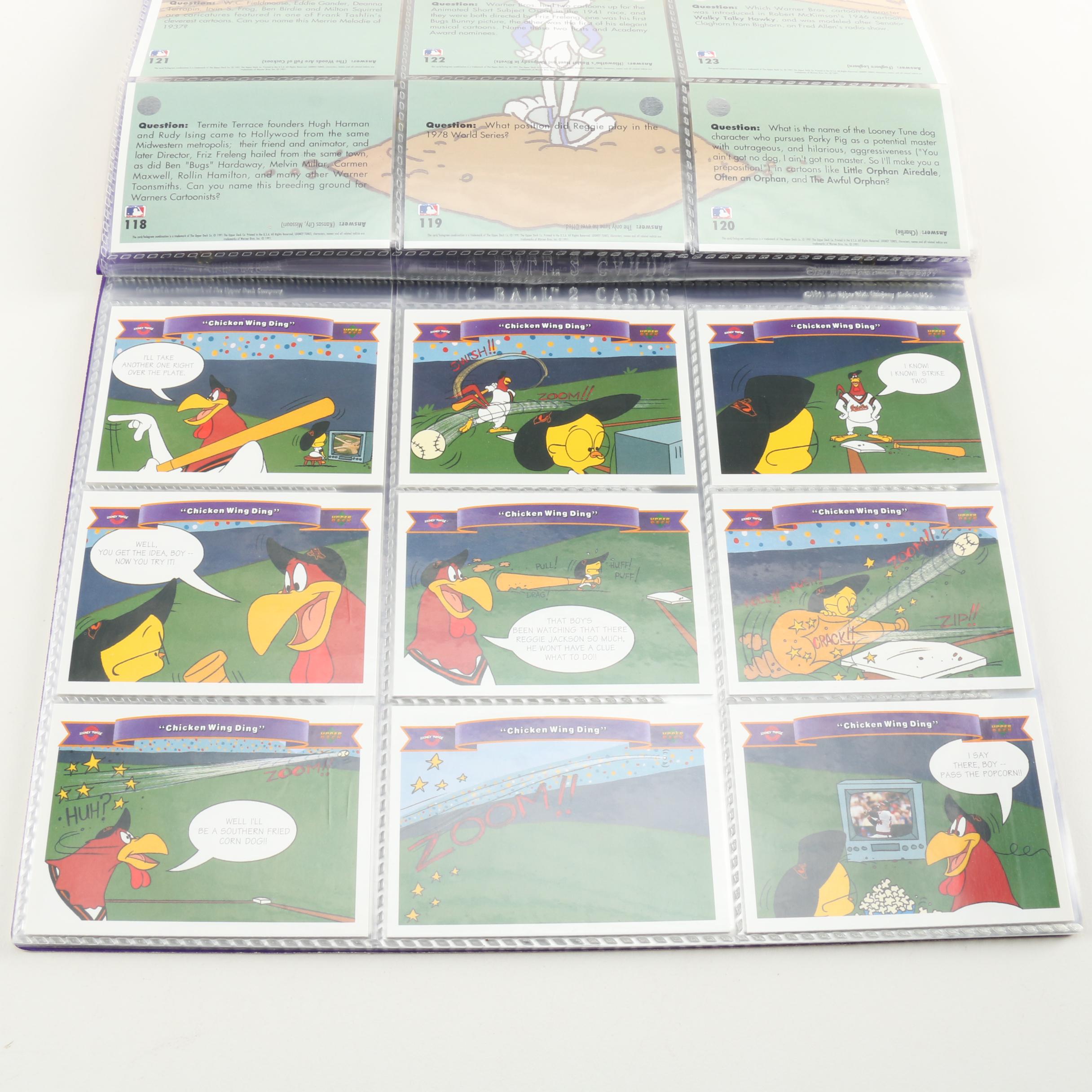 Collection of MLB Looney Tunes Trading Cards