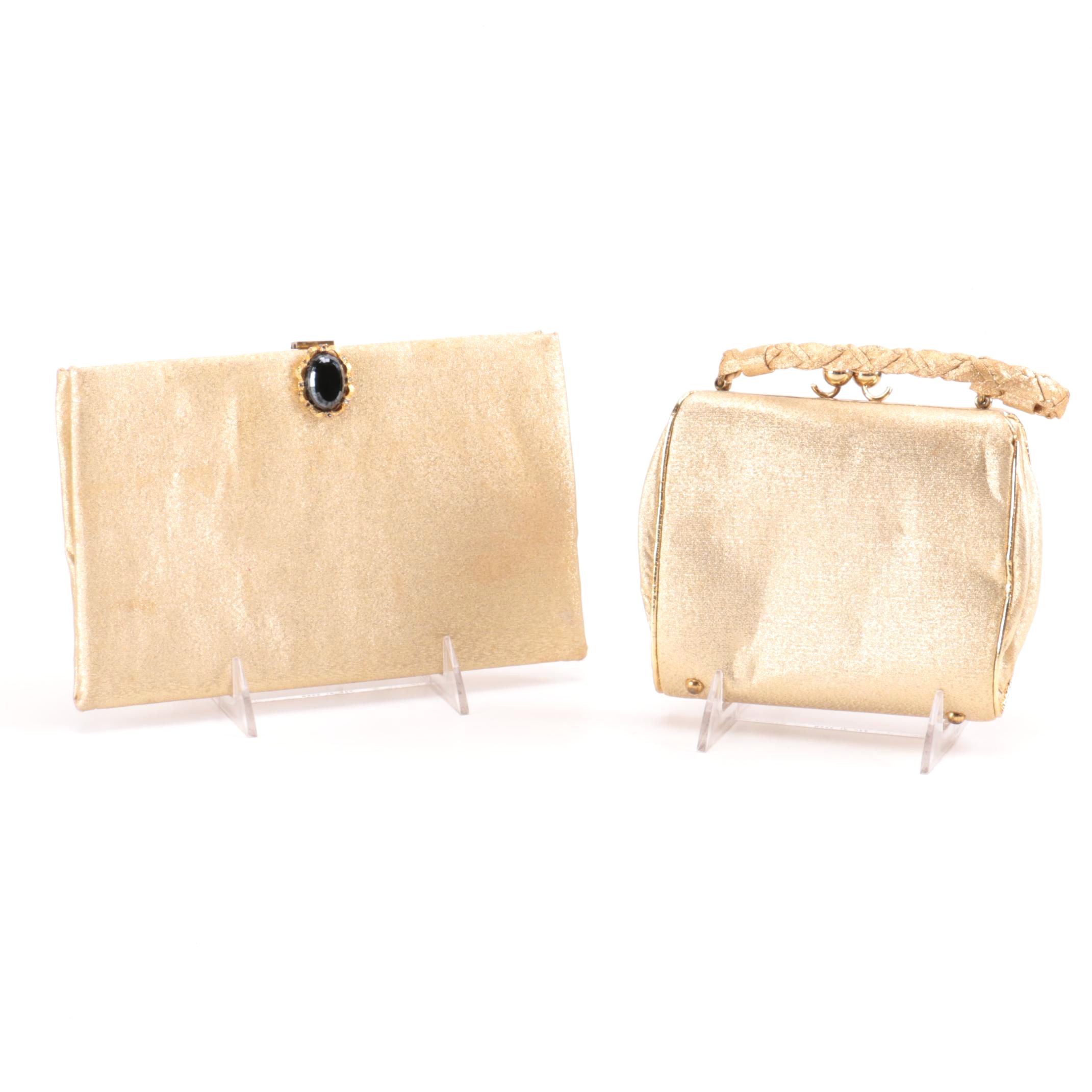 Gold tone Evening Clutch and Handbag