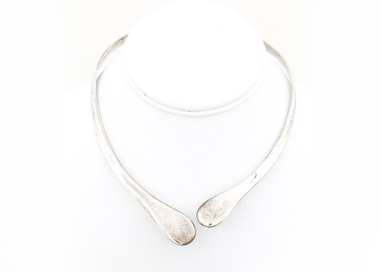 Signed Sterling Silver Wrap Choker