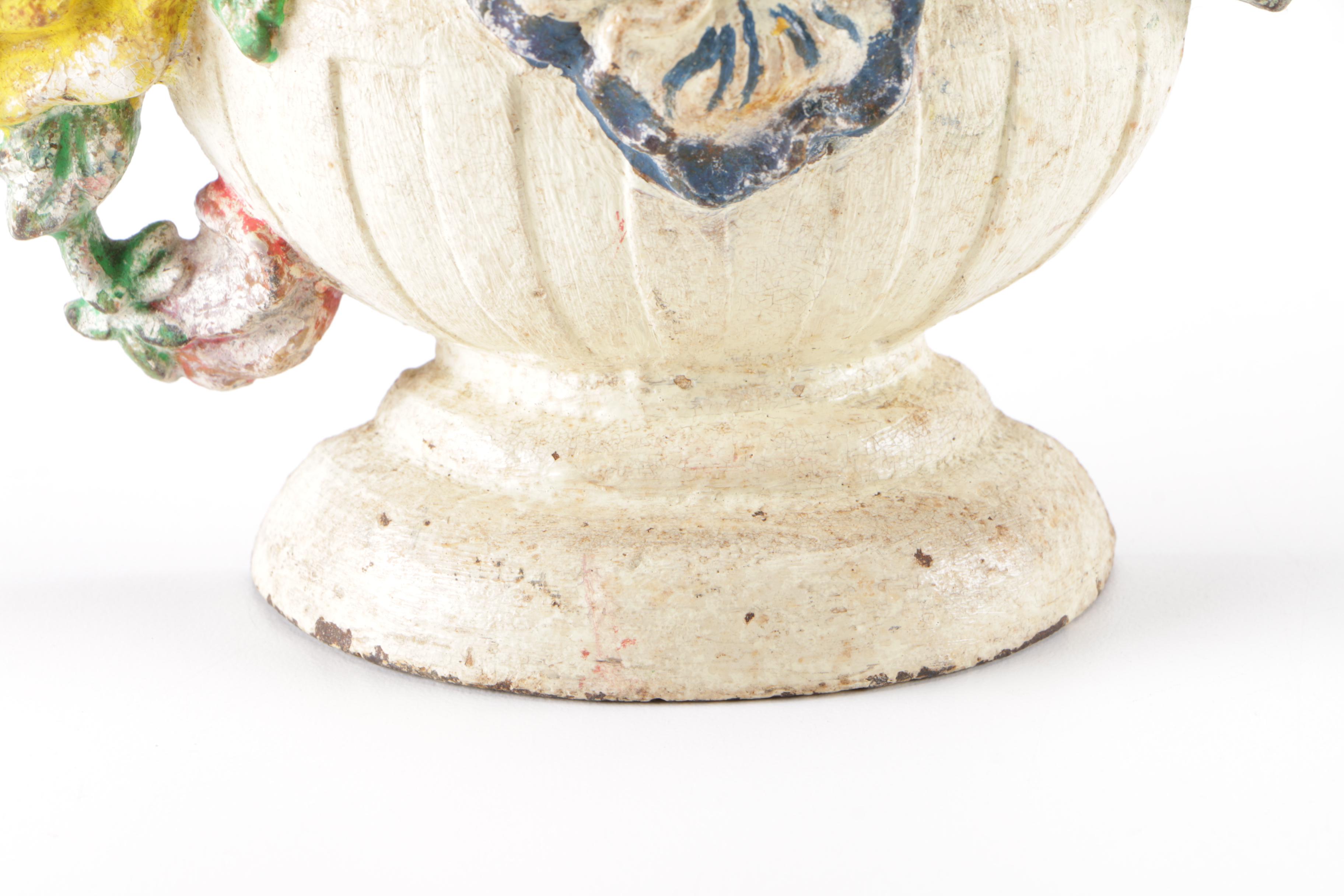 Pair of Cast Iron Floral Decorative Pieces