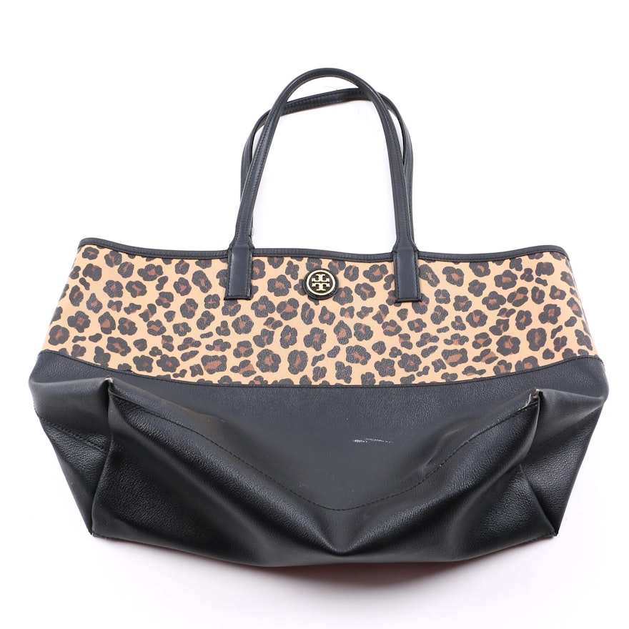 Tory Burch Leopard Print Tote Bag