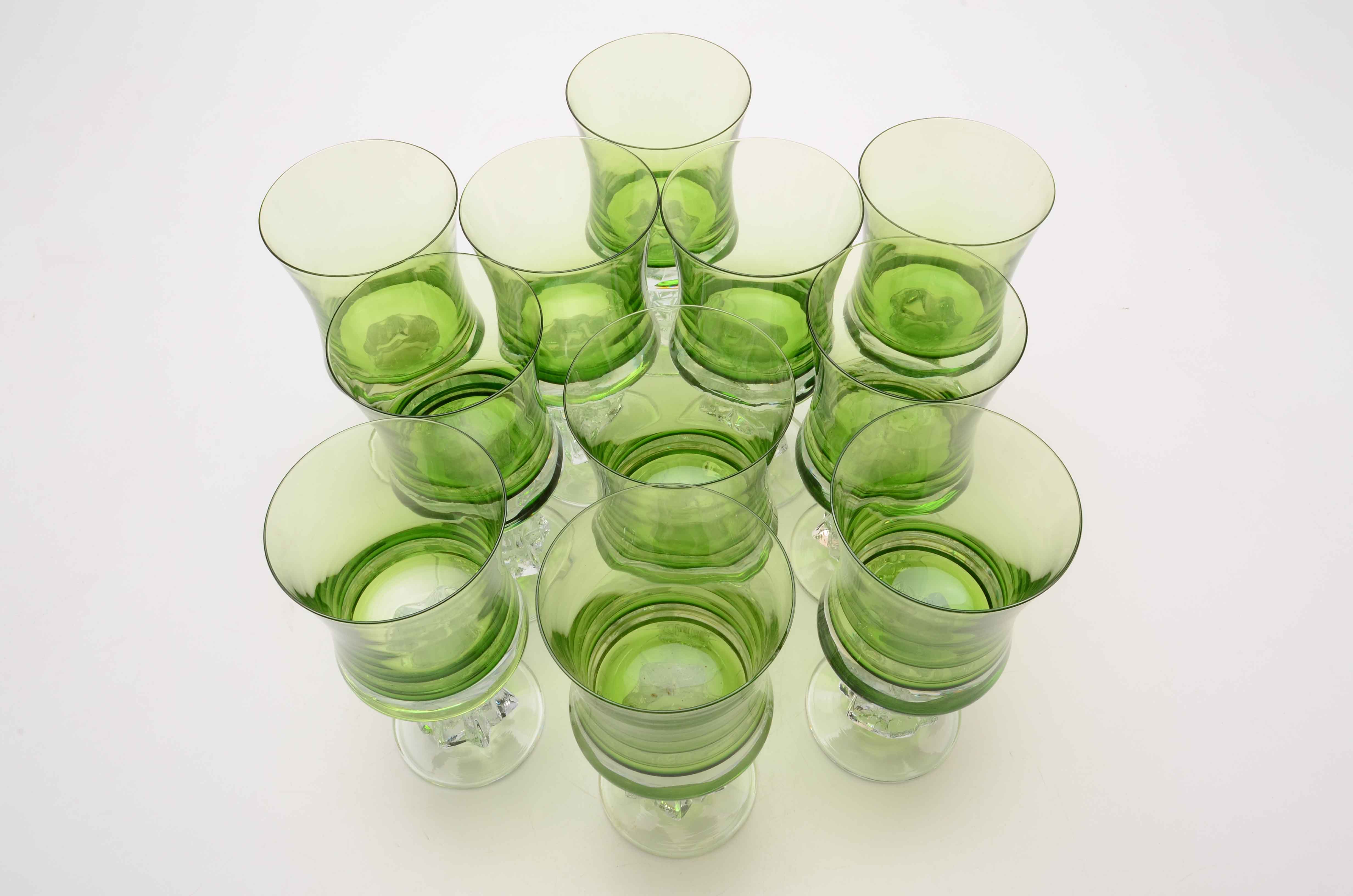 Set of Brutalist Scandinavian Modern Stemware