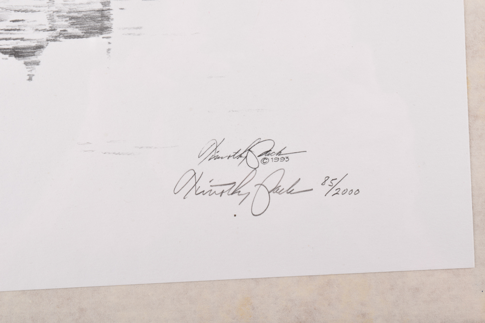 Unframed Signed Offset Lithographs After Ray Allen, Fritz Hilton, Nellie Meadows, Timothy Pack, and Al Cornette