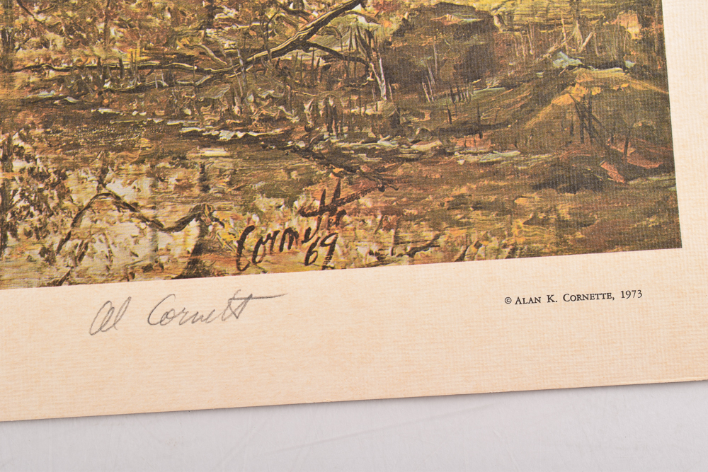 Unframed Signed Offset Lithographs After Ray Allen, Fritz Hilton, Nellie Meadows, Timothy Pack, and Al Cornette