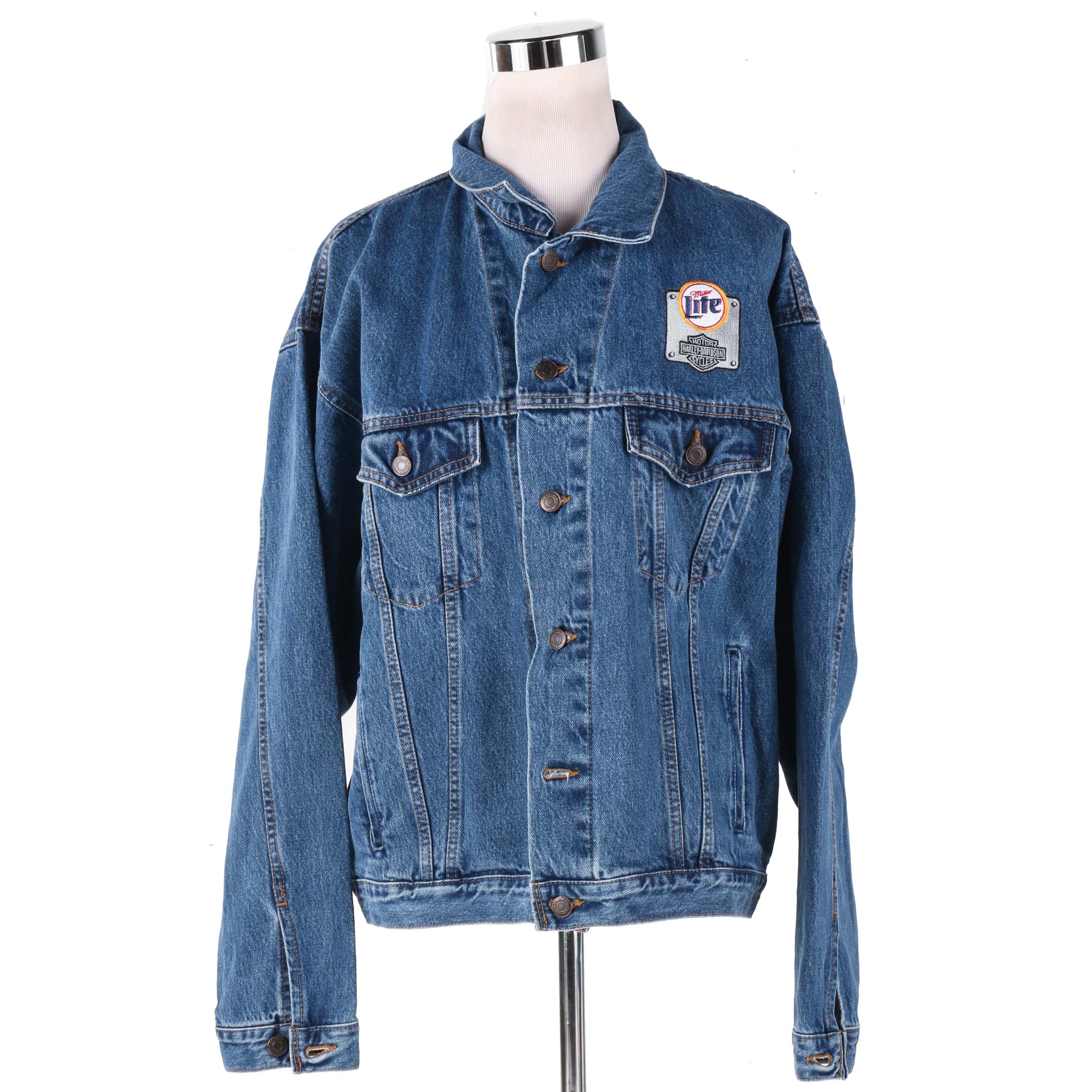 Denim Miller Lite Harley-Davidson Jacket by ID Wear