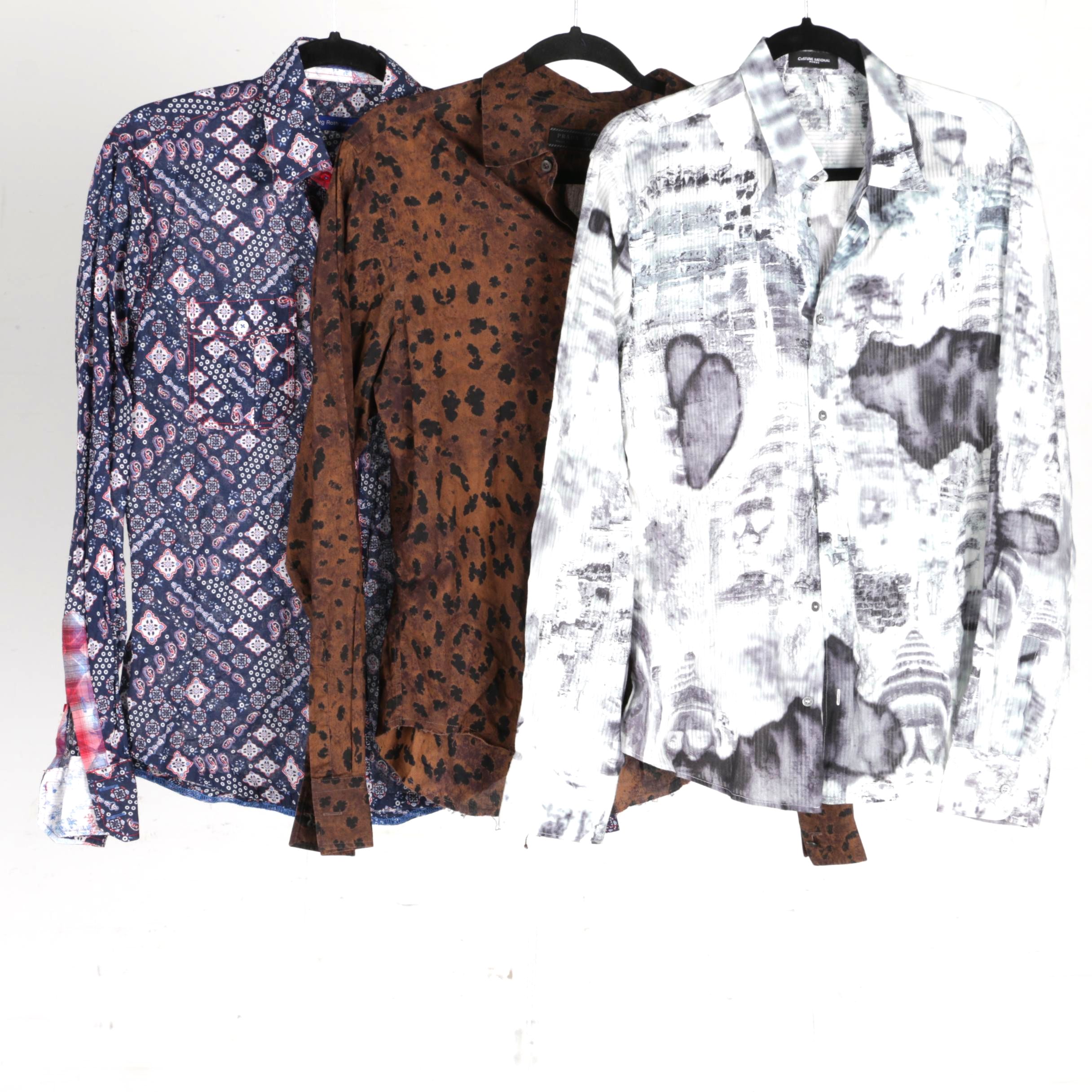 Printed Shirts Including Prada, CoStume National, and Georg Roth