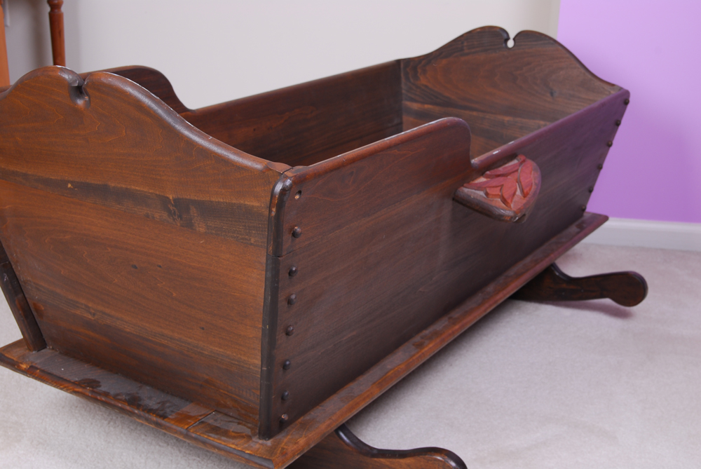 Vintage Wooden Decorative Cradle