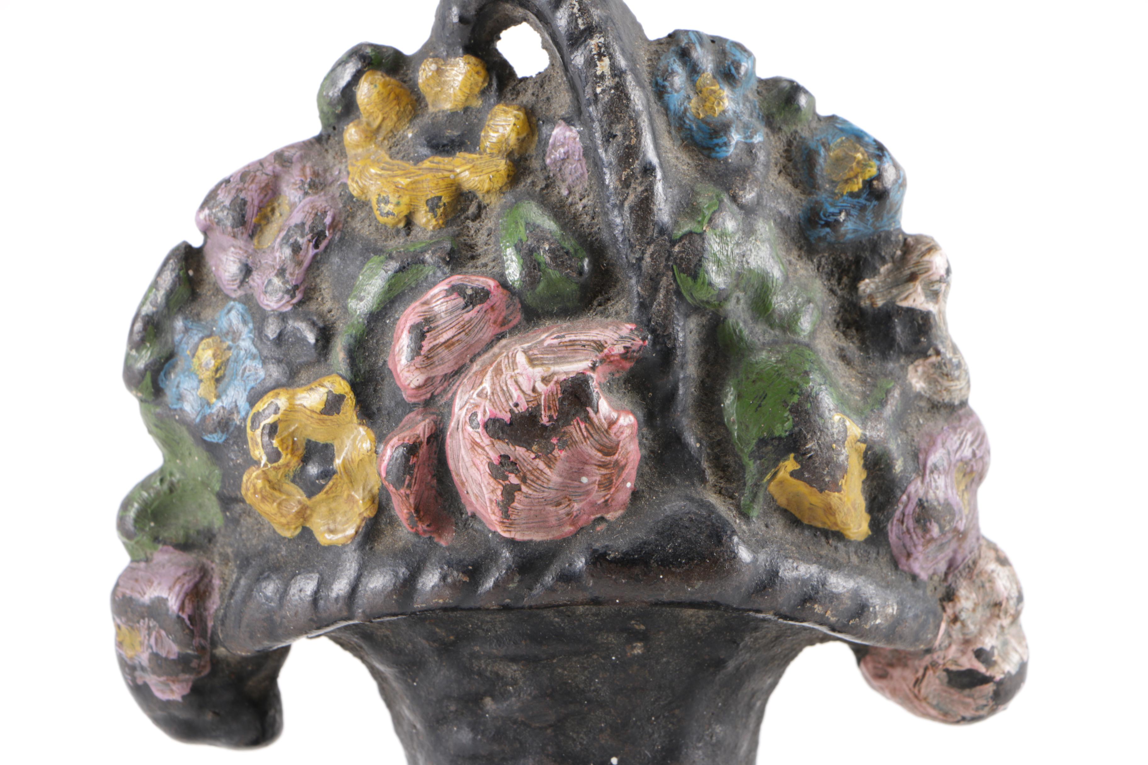 Pair of Cast Iron Floral Arrangement Door Stoppers