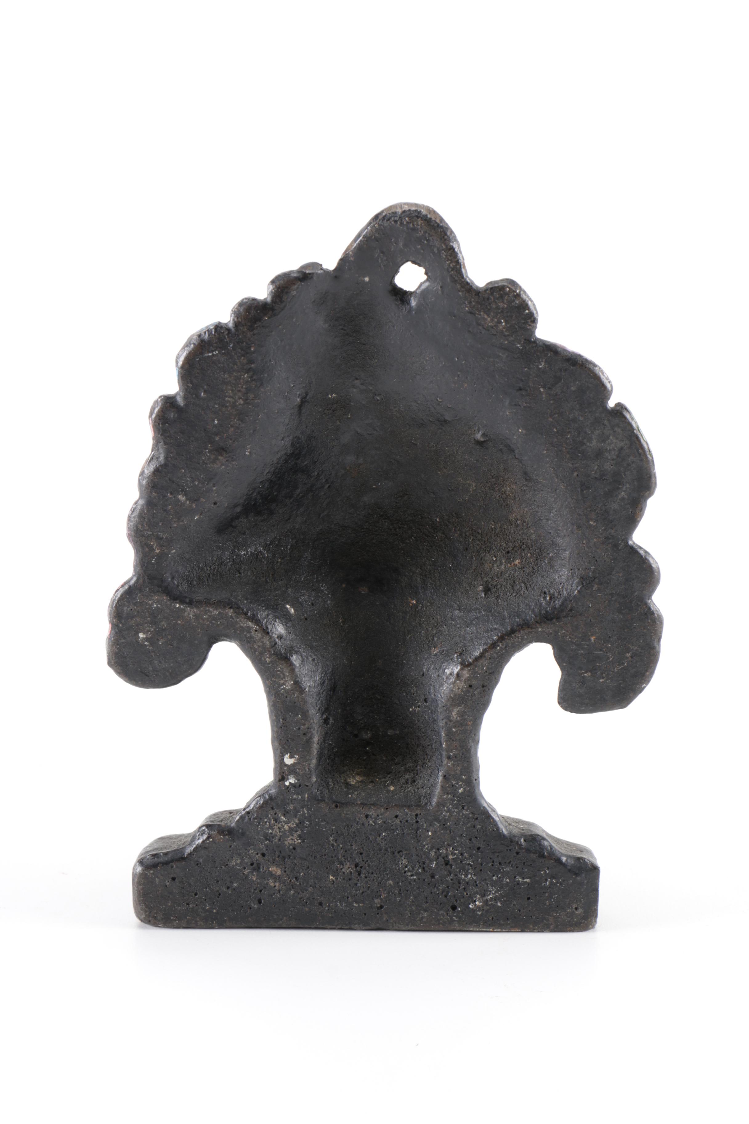 Pair of Cast Iron Floral Arrangement Door Stoppers