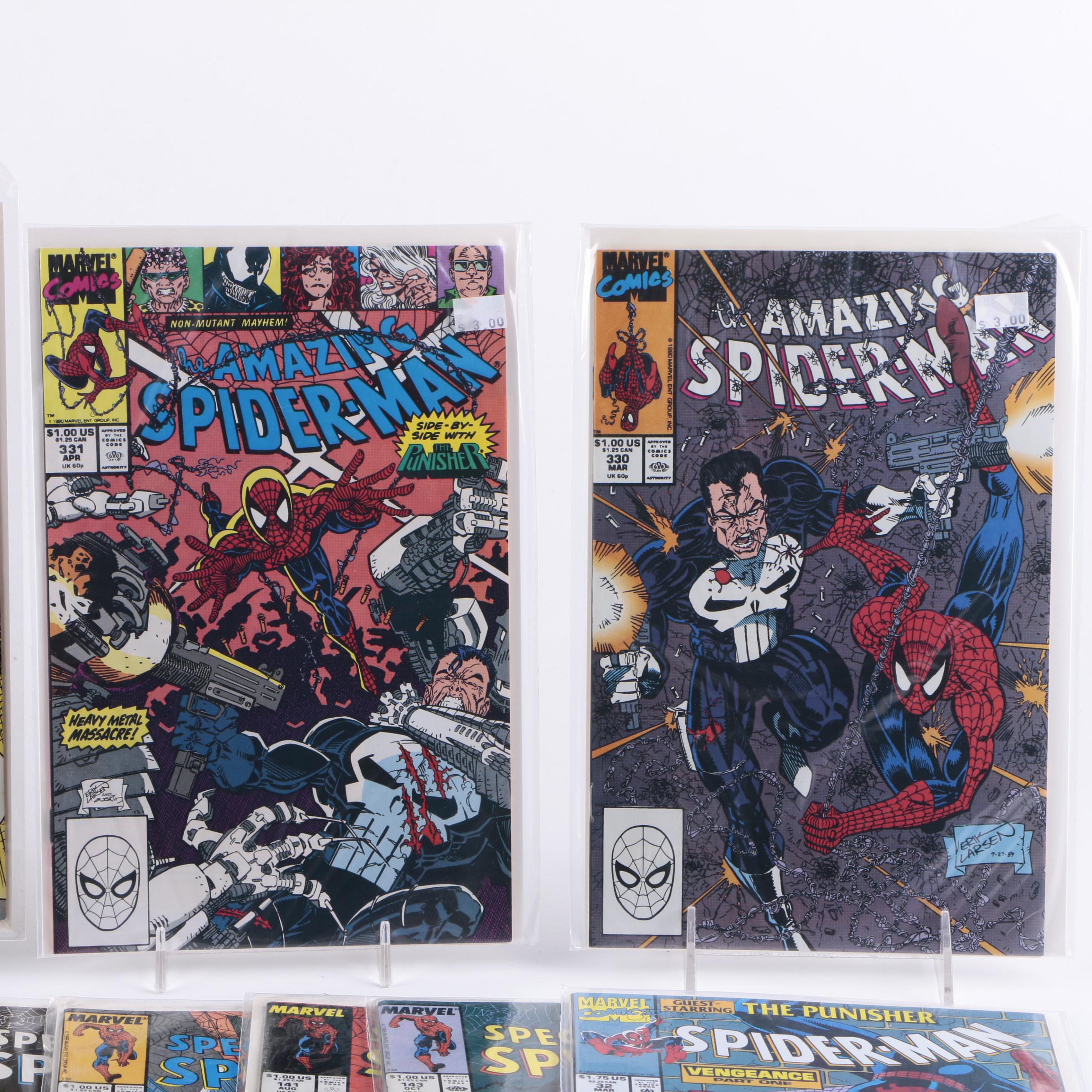 Thirty-One Comic Books Featuring "The Punisher" and "Spider-Man"