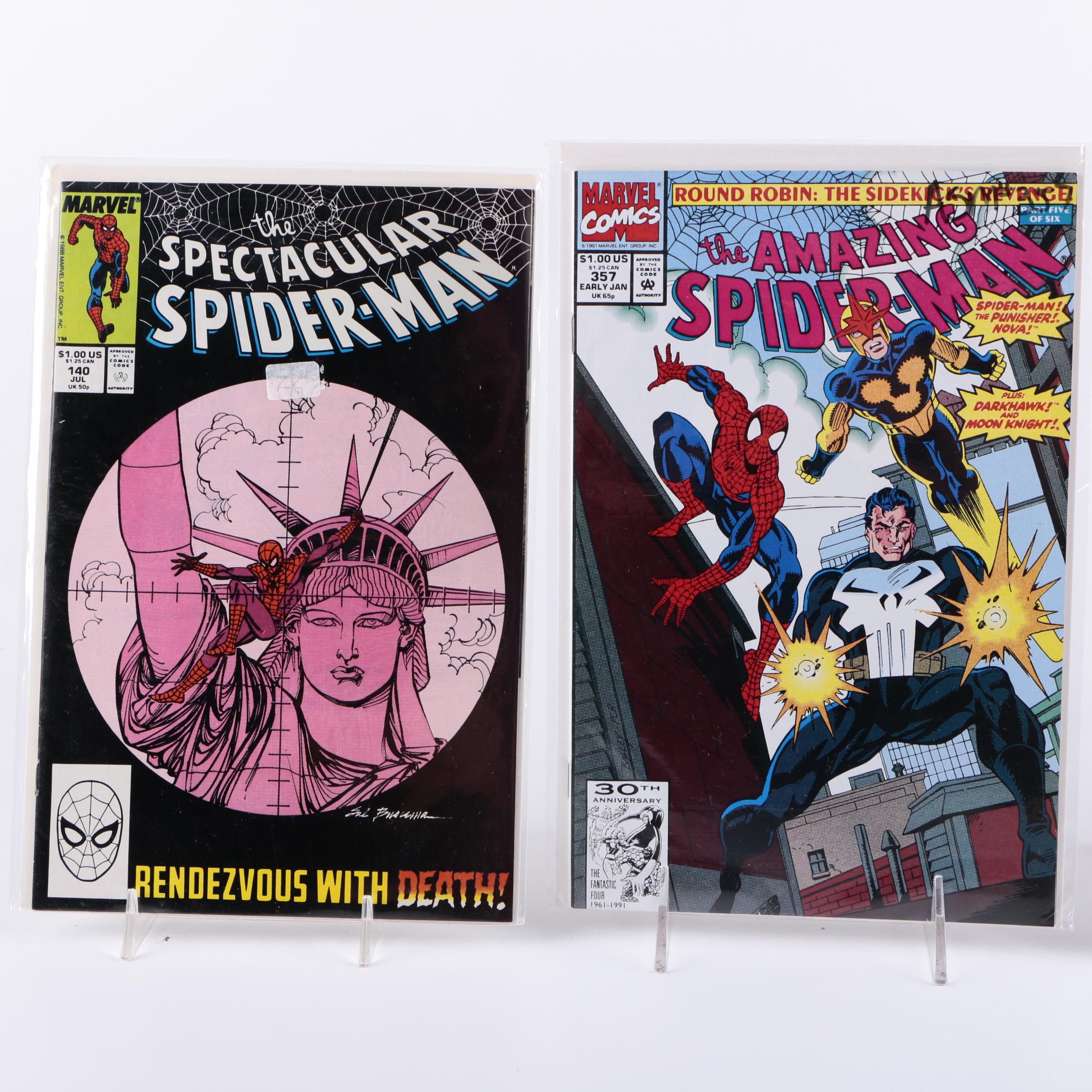 Thirty-One Comic Books Featuring "The Punisher" and "Spider-Man"
