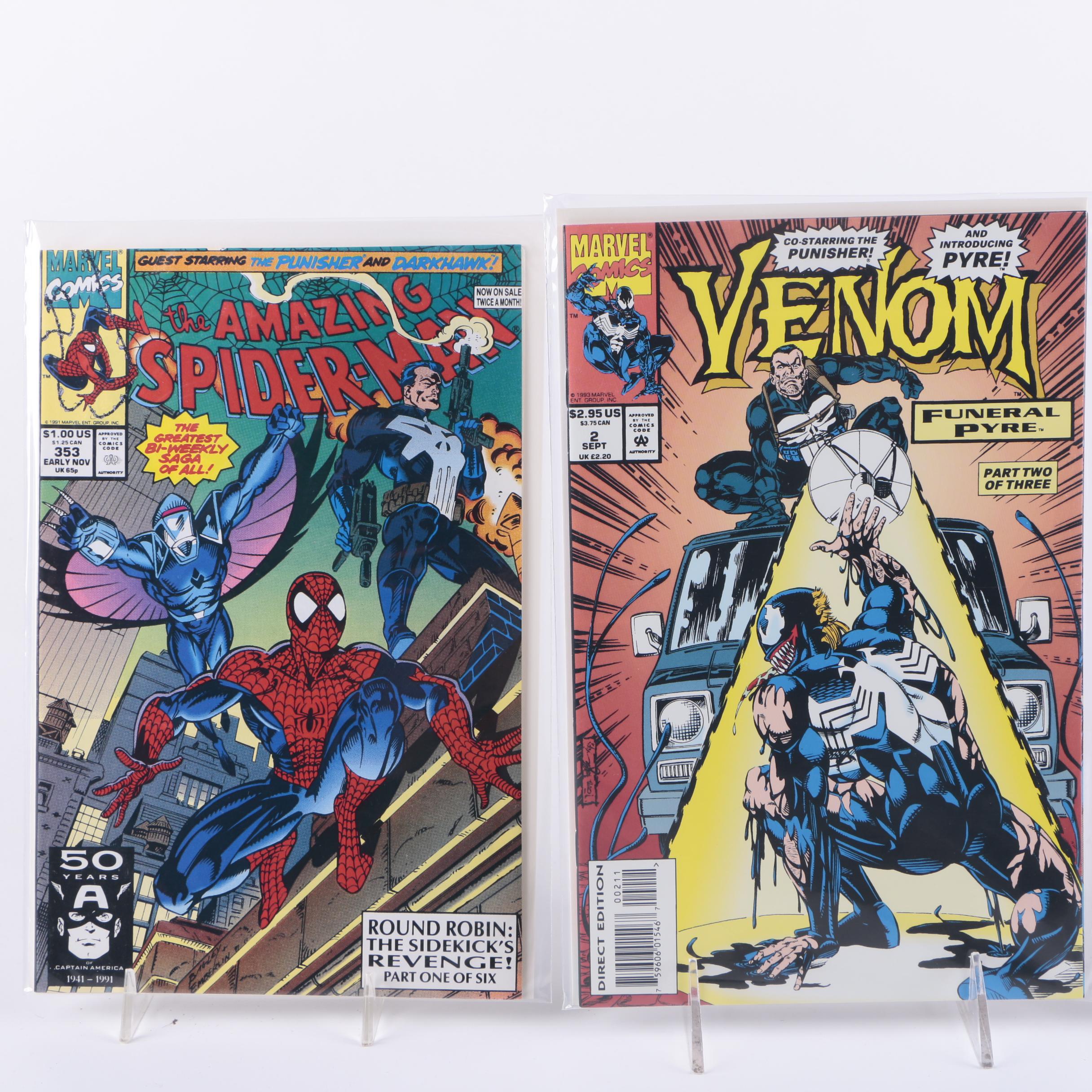 Thirty-One Comic Books Featuring "The Punisher" and "Spider-Man"
