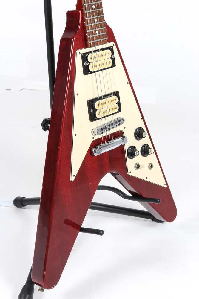 Vintage Ibanez Flying V Style Korina Electric Guitar and Case