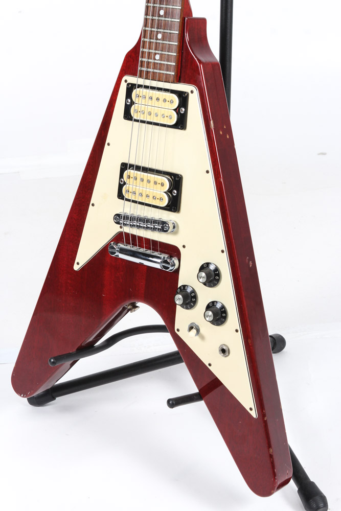 Vintage Ibanez Flying V Style Korina Electric Guitar and Case