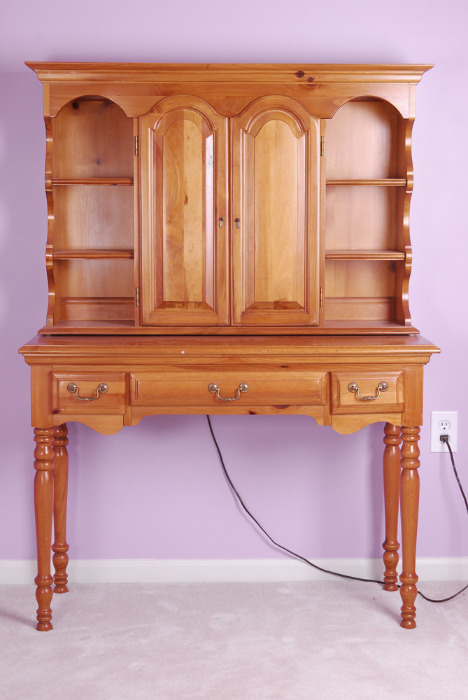 Vintage Vanity Hutch and Chair by Dixie Furniture