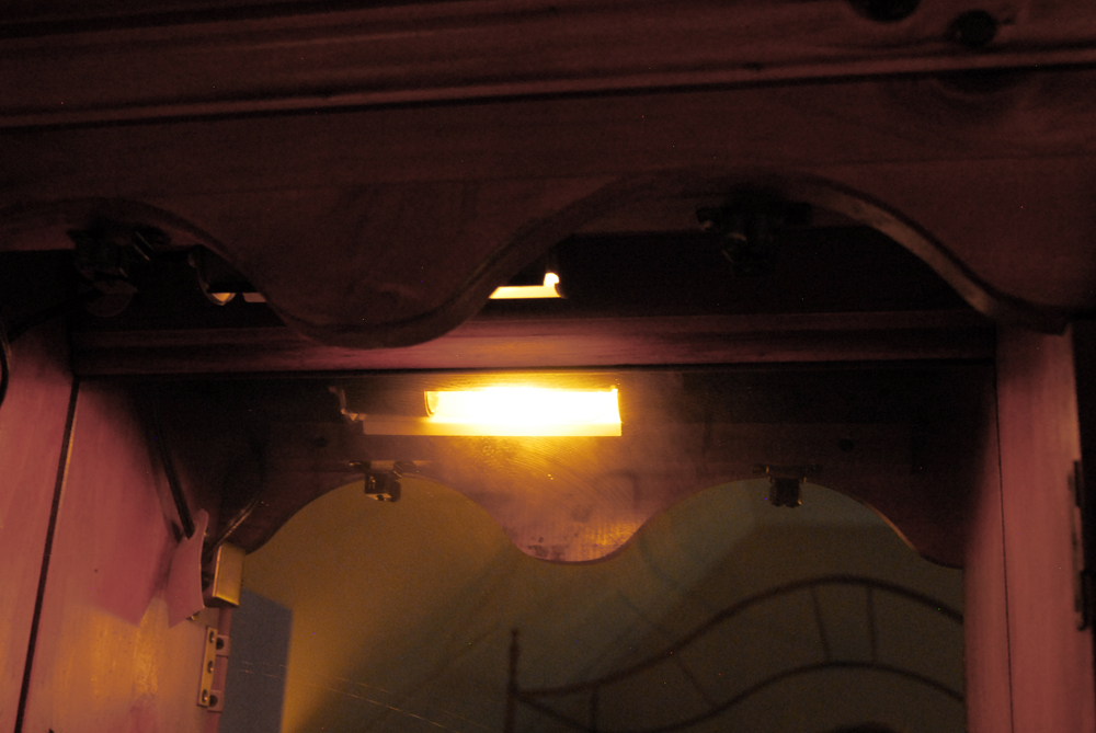 Vintage Vanity Hutch and Chair by Dixie Furniture