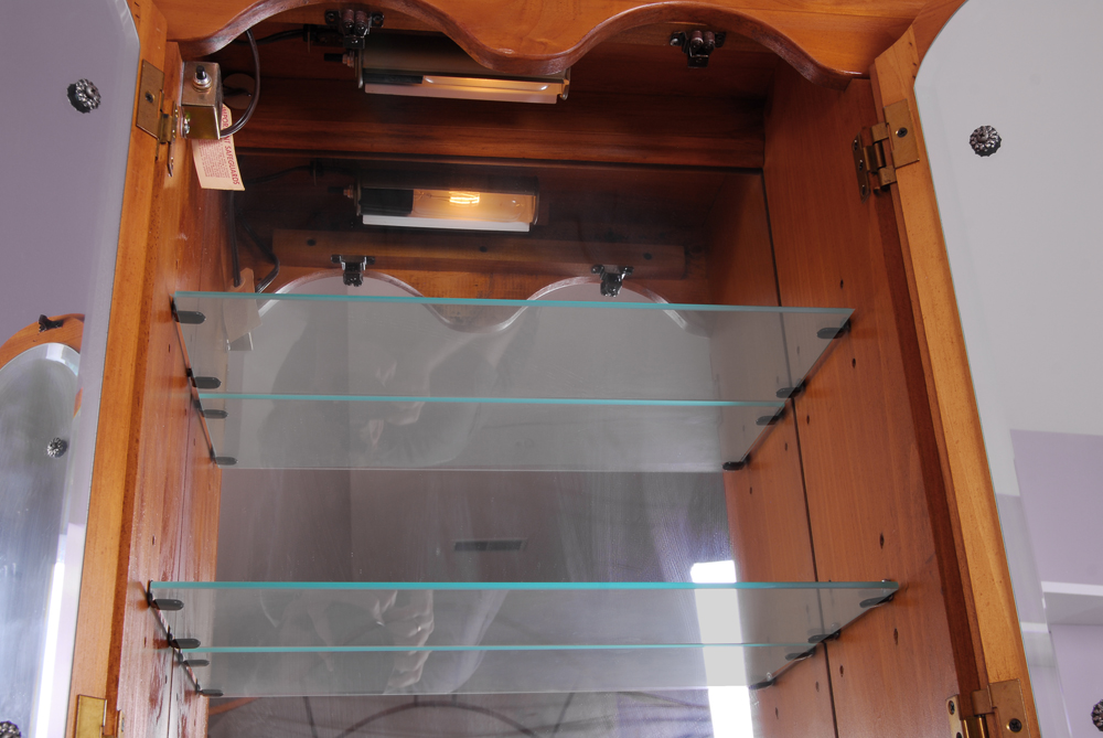 Vintage Vanity Hutch and Chair by Dixie Furniture