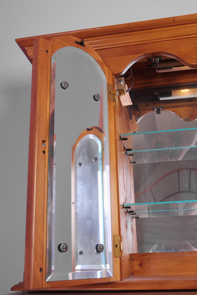 Vintage Vanity Hutch and Chair by Dixie Furniture