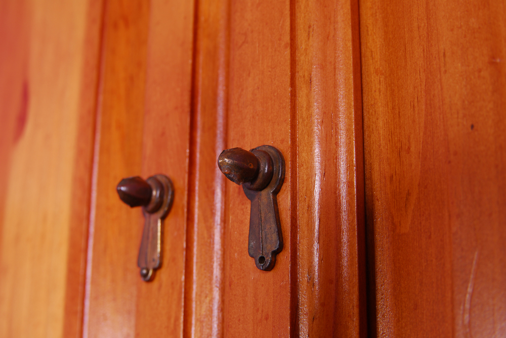Vintage Vanity Hutch and Chair by Dixie Furniture