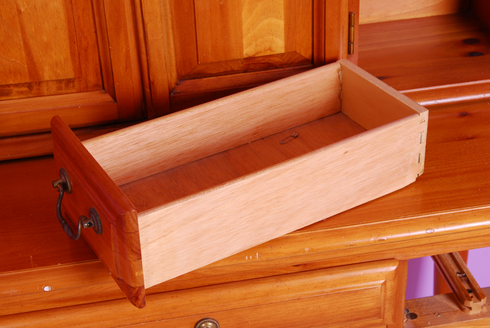 Vintage Vanity Hutch and Chair by Dixie Furniture