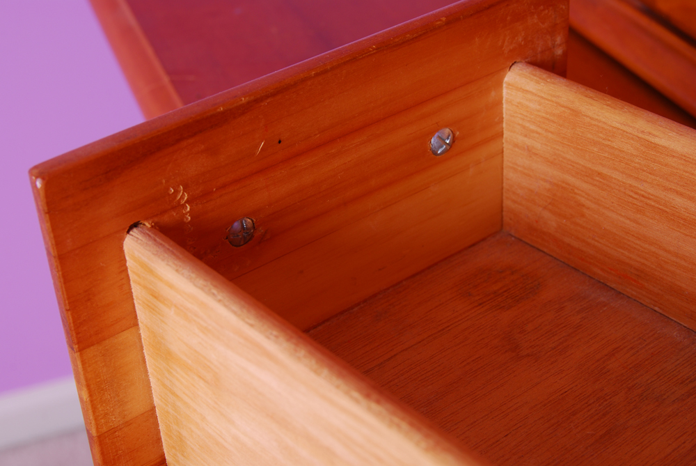 Vintage Vanity Hutch and Chair by Dixie Furniture