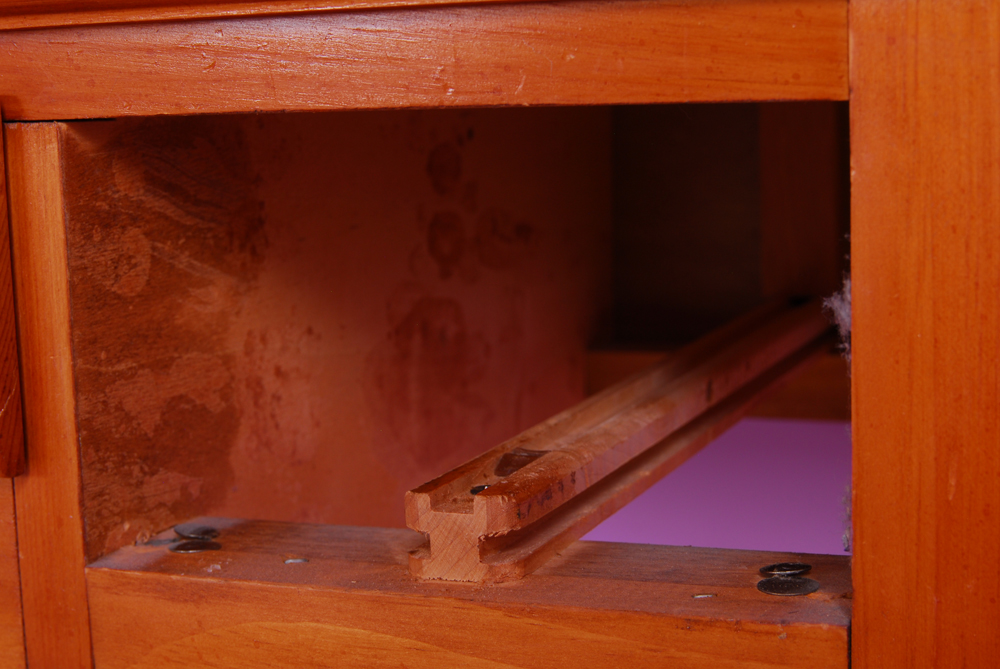 Vintage Vanity Hutch and Chair by Dixie Furniture