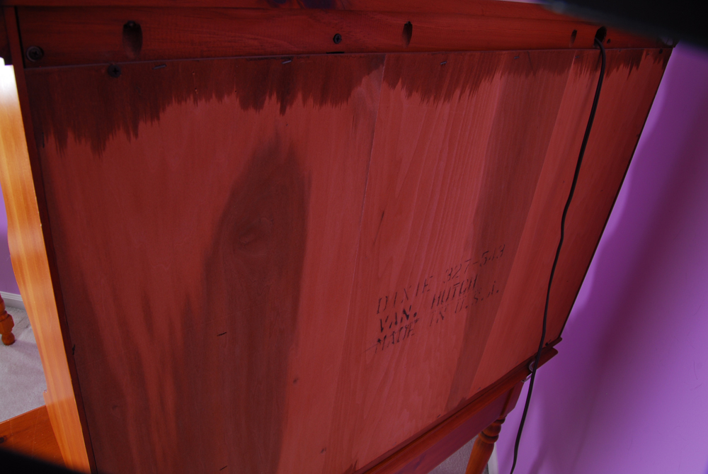 Vintage Vanity Hutch and Chair by Dixie Furniture