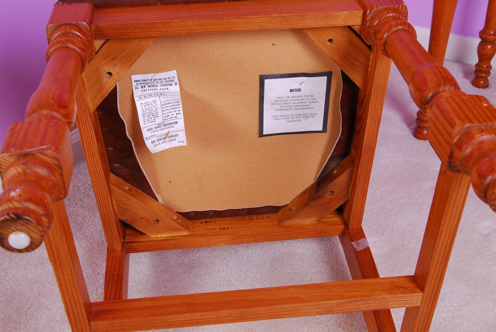 Vintage Vanity Hutch and Chair by Dixie Furniture