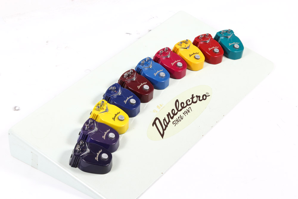 Full Suite of Danelectro Guitar Effect Pedals Store Display