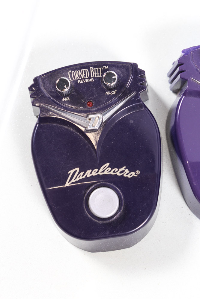 Full Suite of Danelectro Guitar Effect Pedals Store Display