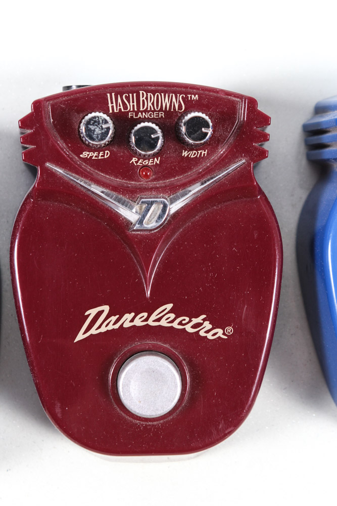 Full Suite of Danelectro Guitar Effect Pedals Store Display